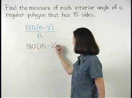 Sum of interior angles of a polygon. Each Interior Angle Of A Regular Polygon Mathhelp Com Youtube