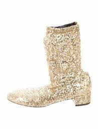 Gold toe womans black gray floral round toe fur lined buckle rain boot size us 6. Gold Sequin Boots Shop The World S Largest Collection Of Fashion Shopstyle