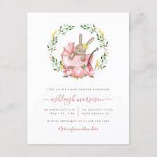 Create Your Own Invitation Postcard Zazzle Com Baby Shower Invites For Girl Baby Shower Invitations Watercolor Baby Shower Invitations