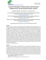 2) untuk mengetahui pola kebijakan sekolah terkait penggunaan smartphone, sebagai produk perkembangan era digital, khususnya pada pembelajaran. Pdf Capacity Building Literasi Digital Dan Peluang Pemanfaatan Dalam Ekonomi Rumah Tangga