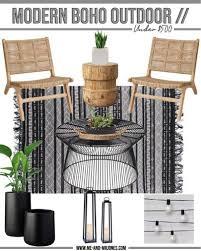 Modern Boho Outdoor Furniture Decor In 2020 Outdoor Furniture Decor Rattan Outdoor Chairs Black Outdoor Furniture
