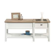 Practical storage space underneath the table top. South West Living White Natural Cottage Road Lift Top Coffee Table Reviews Temple Webster