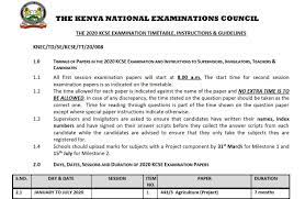 This are the questions most of the 2020/2021 waec candidates have been asking. Knec Kcse 2021 Timetable Pdf Subjects That Will Start End Kenyayote