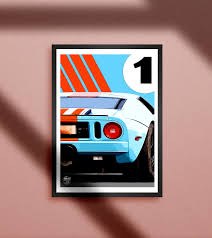 Ford GT Print Ford GT40 Wall Art Man Cave Art Ford GT - Etsy Finland