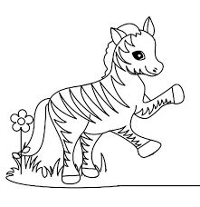Zebra Funny Little Zebra Coloring Page