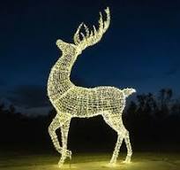Wholesale Christmas Decorations LED 3D Deer Motif 3D Motif ...