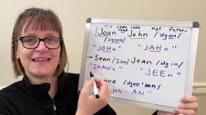 How to Pronounce the Names Joan, John, Sean, Jean and Joanne