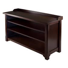 Made with a metal frame featuring a slatted base for storing shoes, equipped with a manufactured wood compartment with a hinging lid for hiding away. Entryway Storage Bench With 2 Shelves Elegant Walnut Modern Shoe Rack New Home Garden Benches Stools
