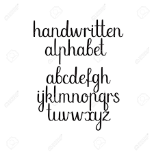 With more fonts available more readily than at any other time in history, it's easy to become overwhelmed and throw variations at the project. Handwritten Font Vector Abc Modern Calligraphy Alphabet Hand Lettering Royalty Free Cliparts Vectors And Stock Illustration Image 77653367