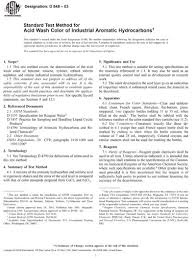 An acid wash finish treatment creates significant contrasts in the color of the denim material. Astm D848 03 Standard Test Method For Acid Wash Color Of Industrial Aromatic Hydrocarbons