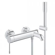 Grohe Essence Neu Einhand Wannenbatterie Fur Wandmontage Mit Brausegarnitur 33628001 Brausegarnitur Armaturen Bad Wanne