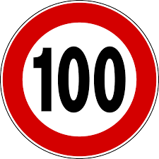 100 or one hundred (roman numeral: File Italian Traffic Signs Limite Di Velocita 100 Svg Wikimedia Commons