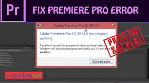 Fixed issues in premiere pro version 13.1.4 premiere pro 13.1.4 includes all of the improvements from 13.1.3 with an additional bug fix that addresses a launch issue for some windows systems with outdated drivers. How To Fix Adobe Premiere Pro Cc Has Stopped Working Photoshop After Effects Audition Youtube