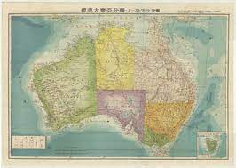 On cardboard tube 159x 10 x 10 cm. Two Japanese Maps Of Australia Published In Japan 1943 State Library Of Nsw