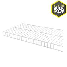 Rubbermaid Linen 8 Ft X 12 In White Wire Shelf Wire Shelving Rubbermaid Linen Closet