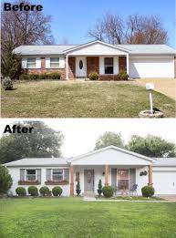 Painted brick homes nice rocky mountain diner home design. Painted Brick Home Exterior Makeover Before And After Ideas Ranch House Exterior House Exterior Brick Exterior House