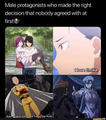 Male Protagonists Who Made The Right Decision That Nobody Agreed With At First Ifunny Anime Jokes Anime Funny One Punch Man Funny
