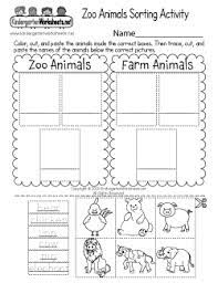 free zoo worksheets for kindergarten learning with cute animals