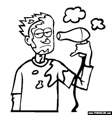 Long hair anime girl coloring pages color and drawing. Hair Dryer Powder Online Coloring Page