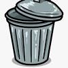 This gray 55 gallon round trash can measures 26 1/2 x 33 (dia x h). 1