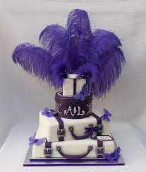 Other Mixed Shaped Wedding Cakes Purple Suitcase Wedding Cakes Wedding Reception Decorations