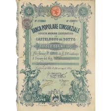 Informazioni storiche della società banco popolare societa' cooperativa. 1914 Banca Popolare Consorziale Soc Anon Coop In Castelnovo Di Sotto