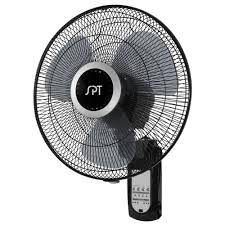 Spt 16 In Wall Mount Fan With Remote Control Wall Mounted Fan Wall Mounted Fans Wall Fans