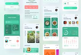 Including multiple different scenes and views like mockup in a hand, startup office, clean, clay, white, black, top view, front view, side view and isometric view. Vegeat Healthy Food Ios App Design Figma Psd In Ux Ui Kits On Yellow Images Creative Store