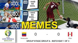 A pocas horas del partido perú vs venezuela por las eliminatorias rusia 2018, la selección peruana fue blanco de las burlas en las redes sociales. Venezuela 0 Vs 0 Peru 2019 Copa America Memes Compilation Youtube