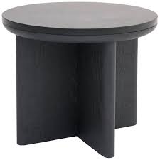 Focus Solid Black Oak And Welsh Slate Contemporary Side Table By Made In Ratio In 2020 Contemporary Side Tables Side Table Round Side Table Black