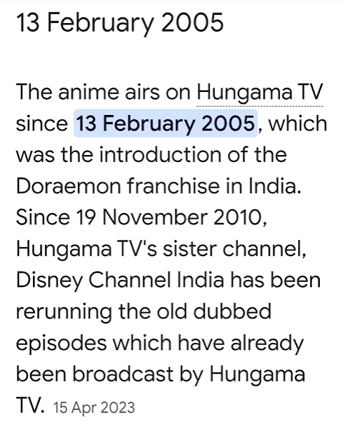 Can't believe no one's mentioned this yet, but it's officially been 20 years since Doraemon debuted in India! : r/Doraemon
