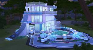 Cayrees Hello Guys My Entry For Another Crazy Challenge Crazyhammer02 This Time We Build Future House Sims Building Sims House Design Sims 4 House Design