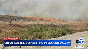 Brush Fires Burn in Southern California Amid Santa Ana Winds