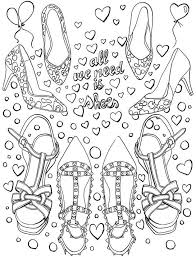 Printable coloring pages are also included if you prefer to color with paper and crayons. Art Therapy Coloring Page Shoes Sandals And Heels 10