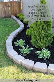 17 Brilliant No Dig Garden Edging Design Ideas You Should Check Out Diy Landscaping Easy Landscaping Small Backyard Landscaping