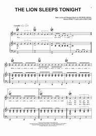 The Lion Sleeps Tonight Awimbawe Piano Sheet Music The Lion Sleeps Tonight Sheet Music New Lyrics