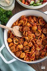 An extensive list of recipes using smoked sausage, including images, a list of ingredients, and step by step instructions for preparation. Orecchiette With Smoked Turkey Sausage Slimming Eats