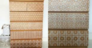 Ikea Mobel Umgestalten Malm Farbe Muster Schablone Ikea Mobel Ikea Tapeten Mobel