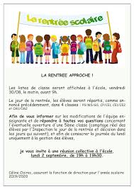 Retrouvez les dernières informations concernant la rentrée scolaire 2021 pour les élèves, les enseignants et les parents. Le Mot De La Directrice Pour La Rentree Scolaire 2019 2020 Commune De Morre