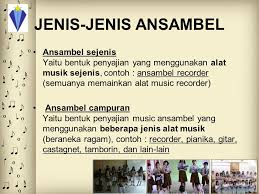 Bertemu lagi bersama kakak bospedia, kebetulan kali ini kakak ingin membagikan kepada adik adik mengenai soal yang sudah disusun dari materi pertunjukan musik barat yang diambil dari mata pelajaran seni budaya kelas 11 sma/ma.semoga dengan adanya soal ini bisa membantu adik adik. Ansambel Musik By Sabina Arlien Ppt Download