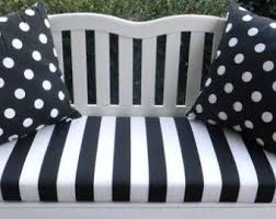 Black And White Striped Bench Cushion Popular Items For Bench Cushion On Etsy Outdoor Cushions Bench Cushions Cushions