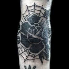 Top 73 Black Rose Tattoo Ideas 2020 Inspiration Guide Elbow Tattoos Rose Elbow Tattoo Traditional Rose Tattoos