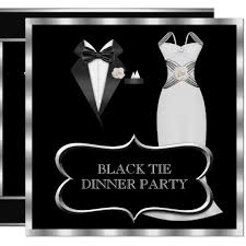 A formal dinner requires a man to wear a evening attire such as a tuxedo or sometimes even white tie. Formal Dinner Party White Black Tie Invitation Zazzle Com Black Tie Invitation Black Tie Party Hollywood Invitations