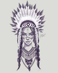 Tattooinspiration Indian Girl Girl Drawing Sketches Native American Girl Tattoo Indian Girl Tattoos