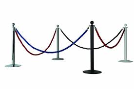 Kordel Schwarz Fur Personenleitsystem Oder Absperrstander Mit 4 Wege Anschluss Pfosten Farbe Blau Farben