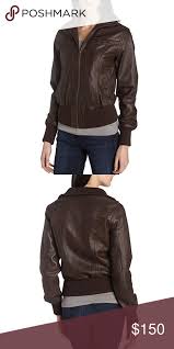 Emu Australia Leather Jacket Buttery Soft Leather Zip Up Bomber Jacket With Classic Ribbed Knit Trim At Collar Cuff And Leather Jacket Clothes Design Jackets