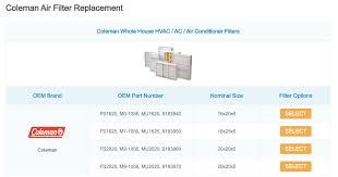Coleman mach 8 air conditioner in black (15,000 btu) 47004a879. Coleman Furnace Filters Ac Filters On Sale Now