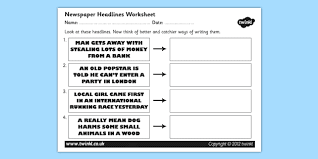 A baby is found alive two days after the earthquake in turkey. Newspaper Headline Writing Worksheet Ks3 4 English Beyond