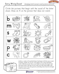Sorry No Sound Kindergarten English Worksheet On Initial Consonant Sounds Jumpstart Kindergarten Homework Reading Worksheets Free Kindergarten Reading