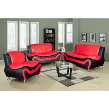 From leather to fabric and traditional to modern style, i've got endless seating options. Star Home Living Red And Black Leather Three Piece Sofa Set Sh4503 3pc The Home Depot